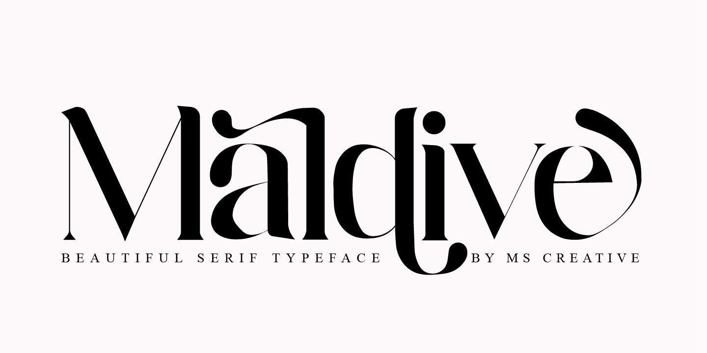 Пример шрифта Maldive #1